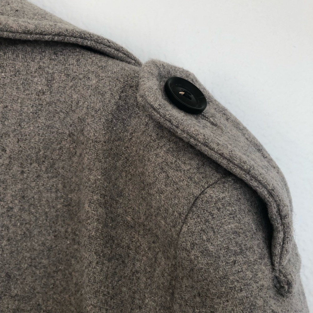 Zara Trafaluc Outerwear Gray Pea Coat - Picture 5 of 7